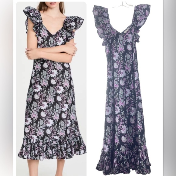 NWOT Mille Resort & Travel Klara Dress 100% Cotton Floral Dress Size Medium - Picture 1 of 11